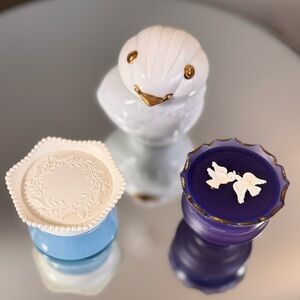 Vintage Avon Shabby Chic Mini Jars Trinket Holders